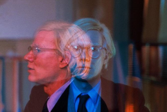 Thomas Hoepker, New York City, Manhattan, Douple exposure of Andy Warhol