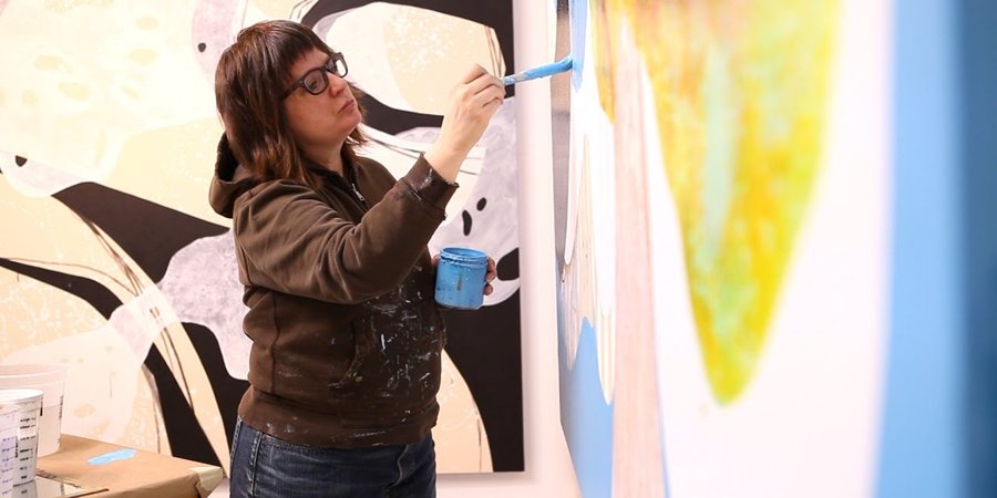 Painter Carrie Moyer on Her Polyamorous Relationship With Art