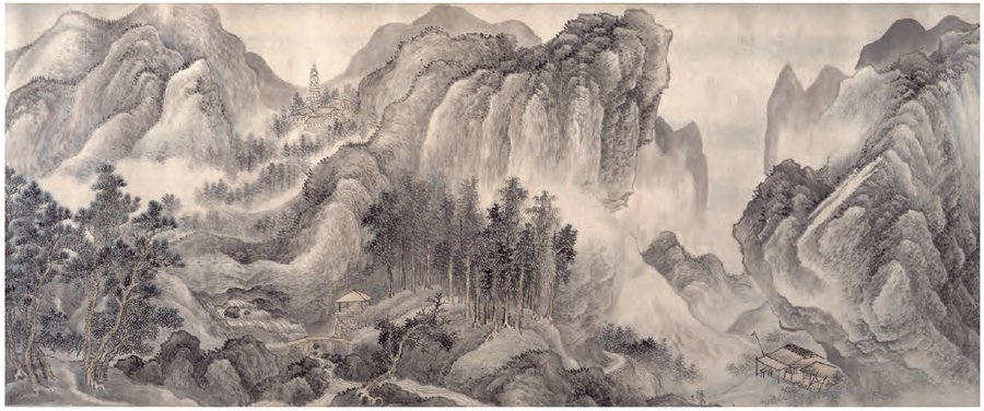 WANG HUI View across Streams and Mountains, 1684