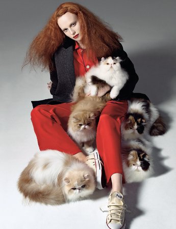 Karen Elson (in the style of Grace Coddington), photographed by Steven Meisel