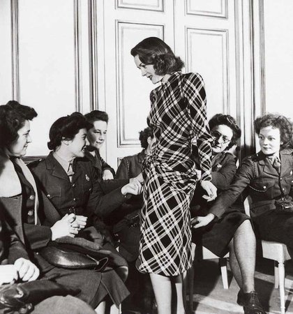 Lee Miller's Service women at a fashion salon, Paris, 1944