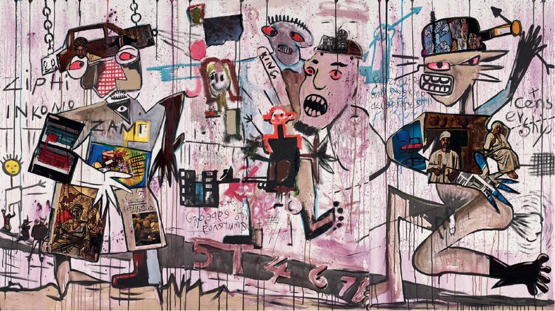 Blessing Ngobeni, Q & A Unresolved Issues (Basquiat in my son), 2015