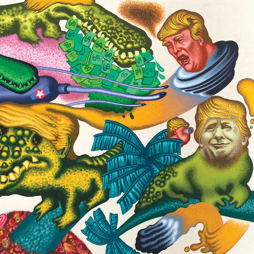 Peter Saul’s Pop Art pop at US Presidents