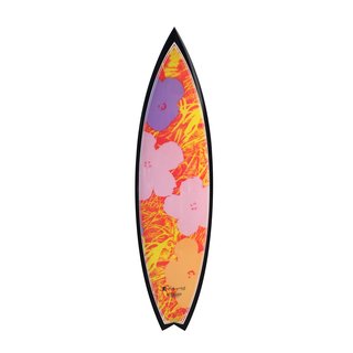 After Andy Warhol, Flowers Orange Surfboard
