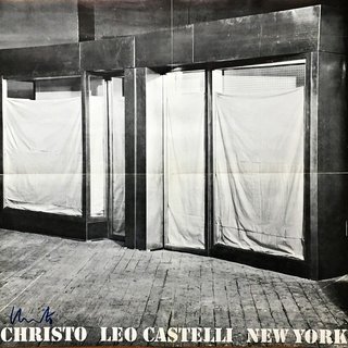 Christo and Jeanne-Claude, Christo at Leo Castelli Gallery (Hand Signed) and addressed to Pierre Restany