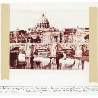 Christo and Jeanne-Claude, Ponte S.Angelo, Wrapped, Project for Rome