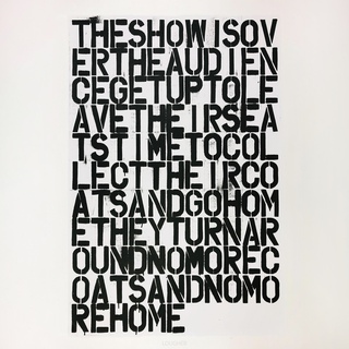 Christopher Wool and Felix Gonzalez-Torres, Untitled (The Show is Over)