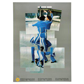 David Hockney, The Skater (Official 1984 Sarajevo Winter Olympics Poster)