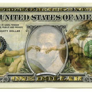 Donald & Era Farnsworth, Art Notes: The Almighty Dollar