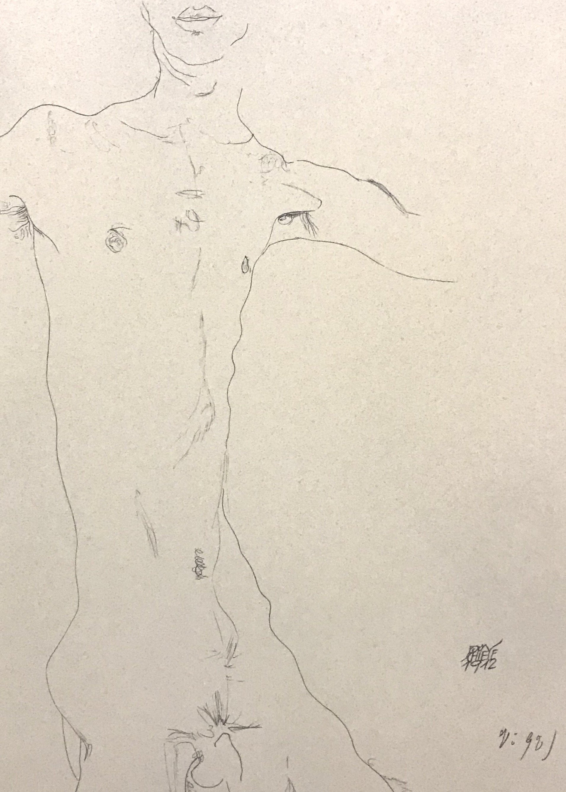 Egon Schiele Standing Male Nude For Sale Artspace