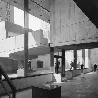 Ezra Stoller, Whitney Museum, Marcel Breuer, New York, NY ( lower lobby and canopy)