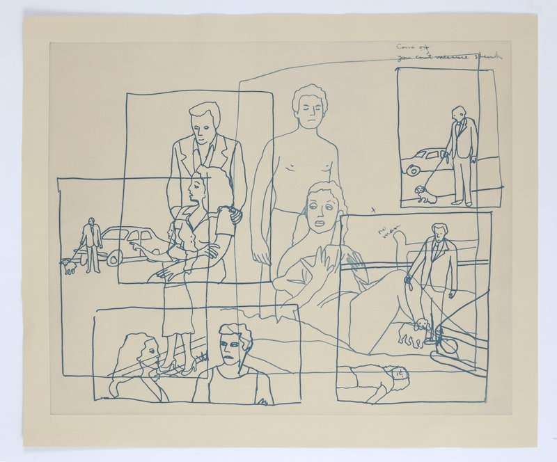 Ida Applebroog's Vellum Sketches II, available on Artspace