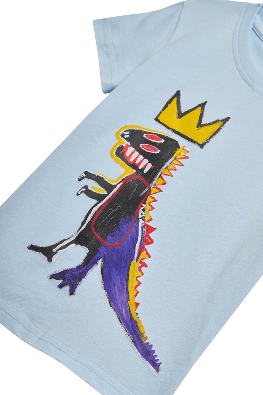 view:81448 - Jean-Michel Basquiat, Basquiat "Pez Dispenser" (Dino) Kids T-shirt (Light Blue) - 
