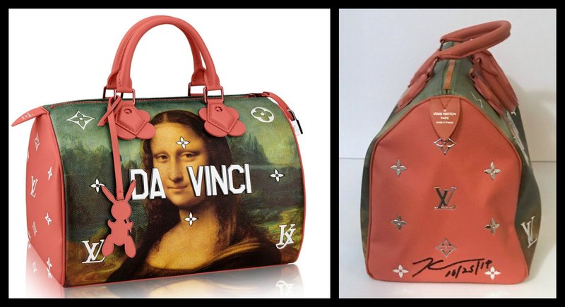 by jeff_koons - Mona Lisa Leonardo da Vinci Bag for Louis Vuitton (Hand Signed)