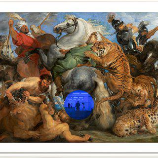 Jeff Koons, Gazing Ball (Rubens Tiger Hunt)
