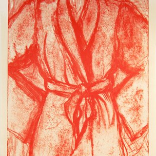 Jim Dine, Cream and Red Robe on a Stone