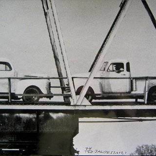 John Baldessari - Two Trucks/Two Decisions, Photograph