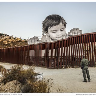 JR, Giants, Kikito and the Border Patrol, Tecate, Mexico - USA poster