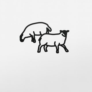 Julian Opie, Sheep 2, from Nature 1 Series - Cutout