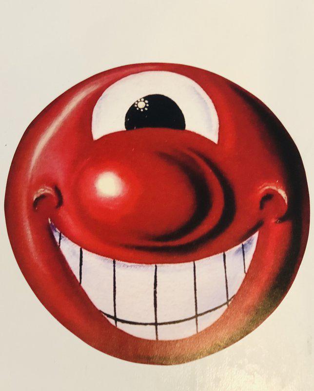 by kenny_scharf - Red Smiley Face