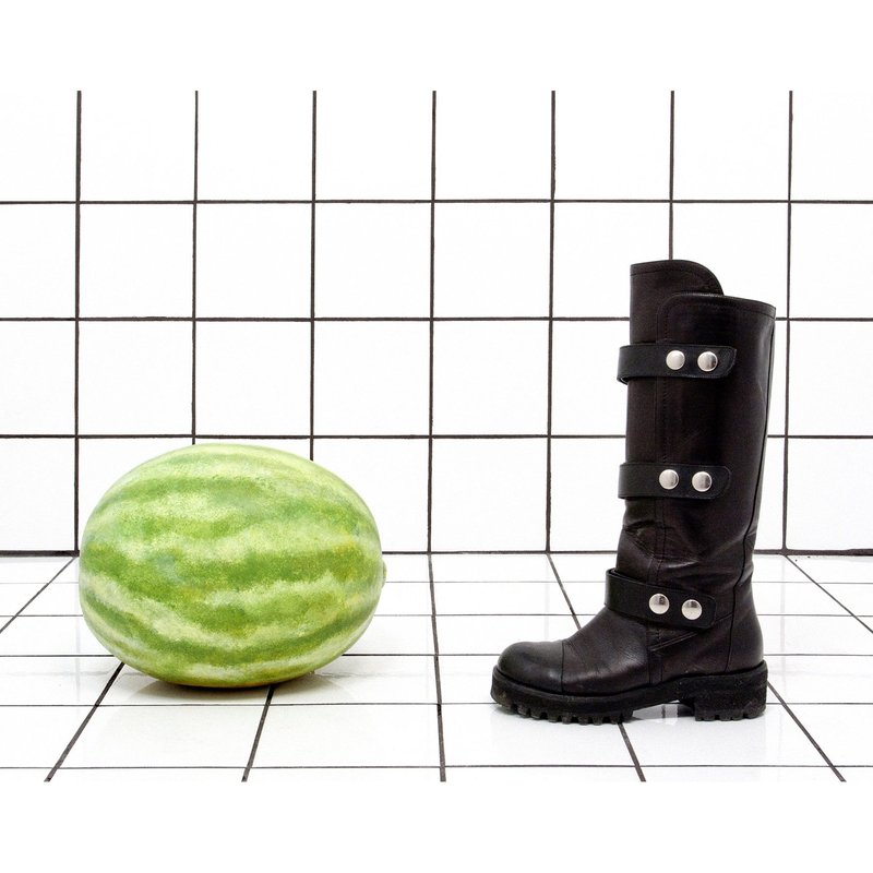 Margaret Lee's Watermelon Boot (anticipation or something) is available on Artspace