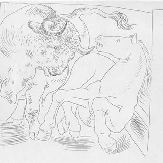 Pablo Picasso, Taureau et Cheval dans l'Arène