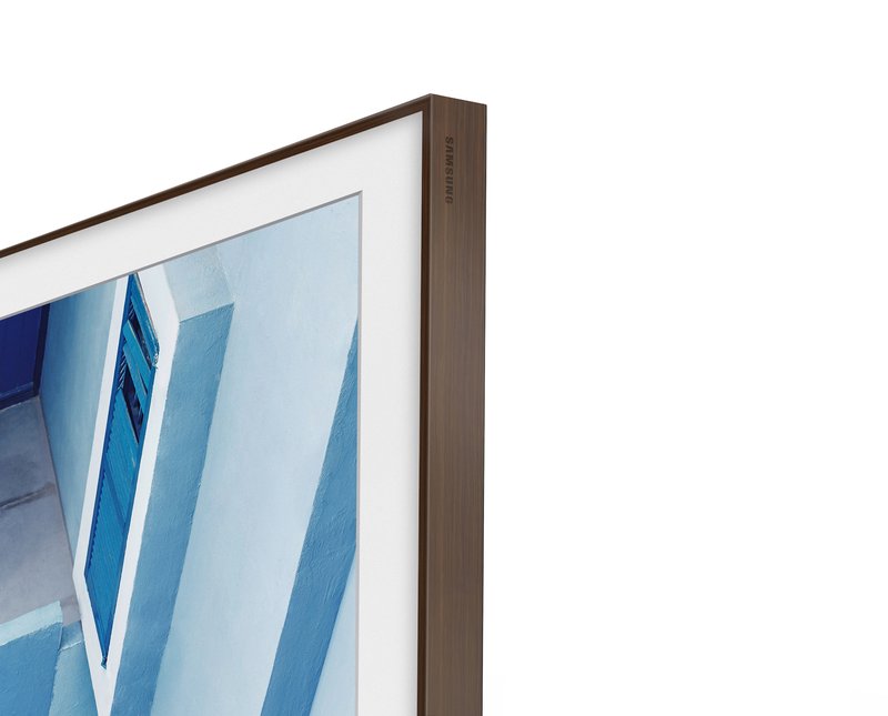 view:11570 - Samsung and Yves Behar, The Frame TV - Custom Frame Edges - Walnut Frame Edges