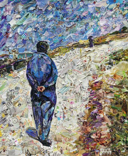 Vik Muniz, Father Magloire on the Road between Saint-Clair and Etretat, after Gustave Caillebotte