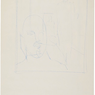 Wayne Thiebaud, Untitled (sketch of Sitting Figures)