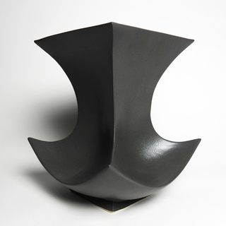 Wretched, Black Ceramic Vase