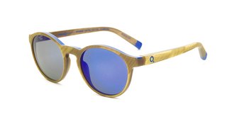 Klein Blue Sunglasses – Round Gold, by Yves Klein