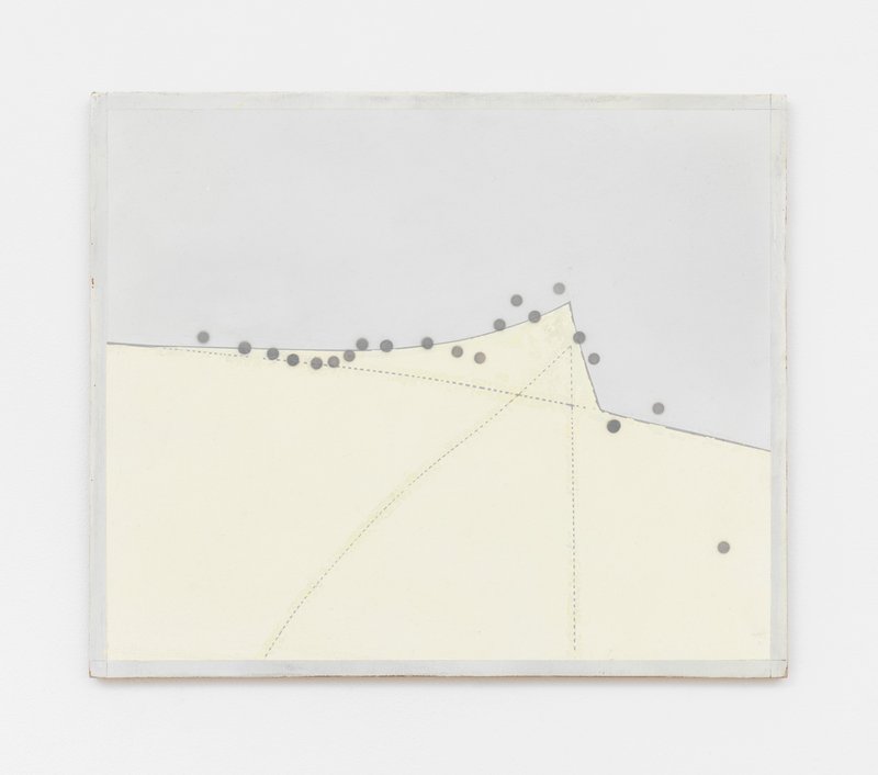 picture of the exhibition location Diagram 24, 2015 acrylic enamel and encaustic on MDF 35 x 42 cm (13 3/4" x 16 1/2")