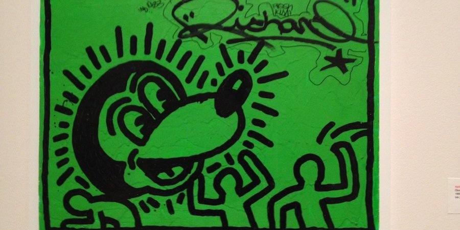 An untitled Keith Haring from 1982 in the graffiti art show