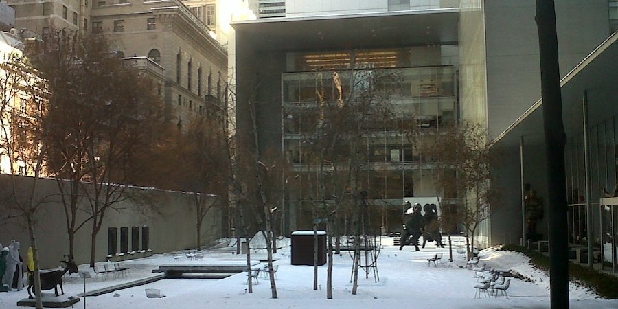 A peaceful moment in MoMA's private sculpture garden... dun dun DUN!