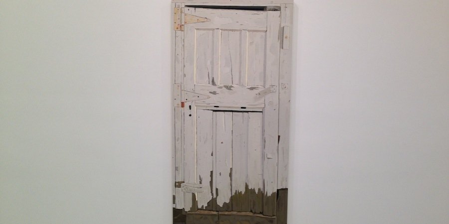 A trompe l'oeil painting from Josephine Halvorson's terrific show at Sikkema Jenkins
