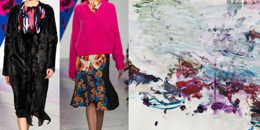 Thakoon Panichgul says he was influenced by American painter Cy Twombly, whose work incorporates bright colors and childlike scribbles.