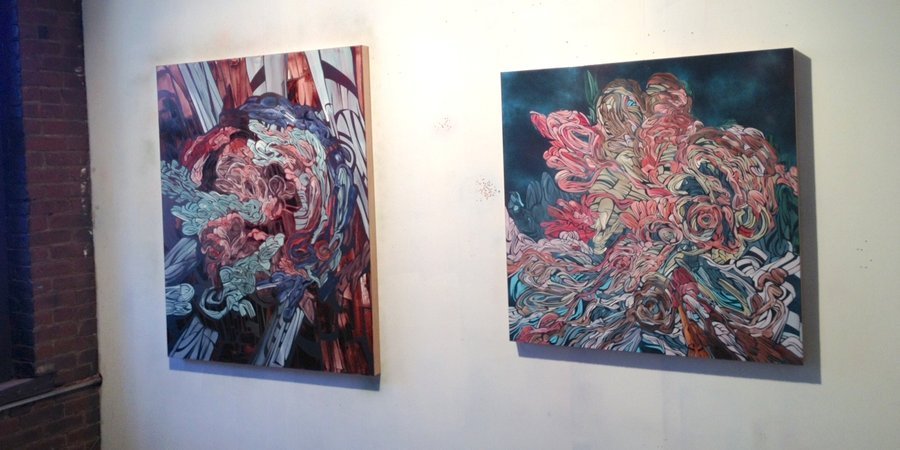 Two of Perez's paintings that will be shown in January at New York's Galerie Lelong.