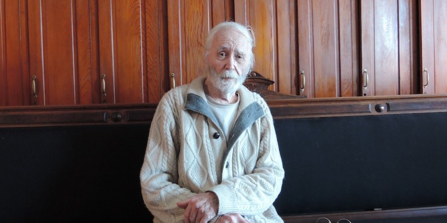 The artist Robert Indiana in his Vinalhaven home