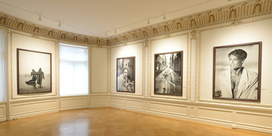 Installation view of Lindbergh's show at Restoin Roitfeld's exhibition space 5A East 78th Street