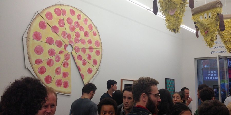 The opening of Marlborough Broome Street's exhibition "Pizza Time!" 
