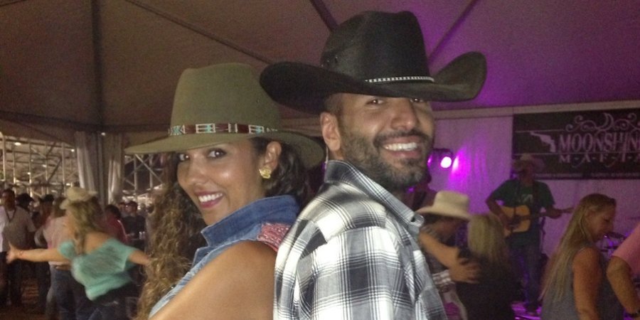 Alia and Abdullah in full rodeo gear