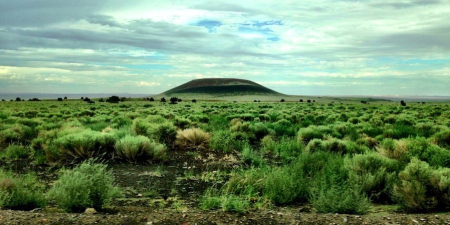 Roden Crater, seen from a distance