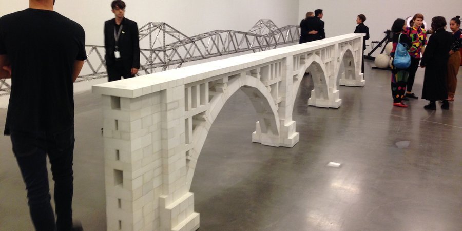 Burden's marble bridge at the New Museum