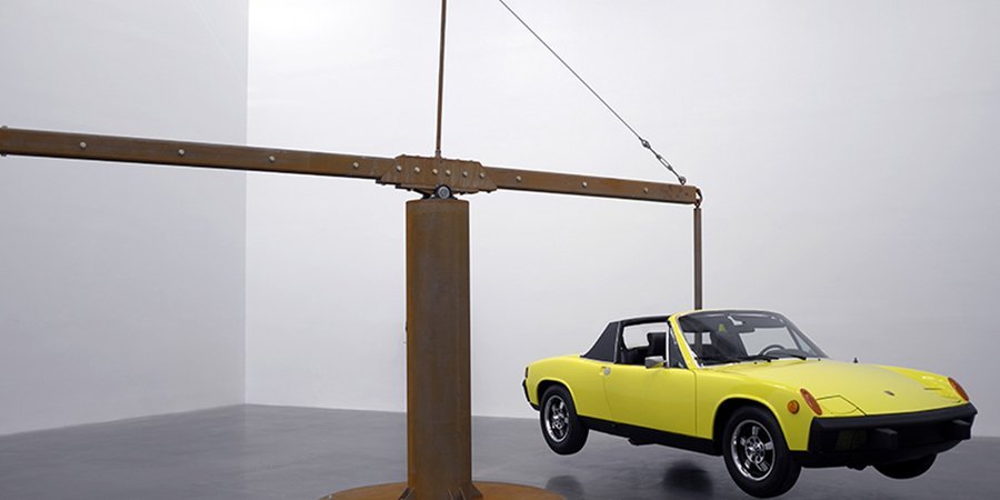 Chris Burden's "Porsche With Meteorite" at the New Museum