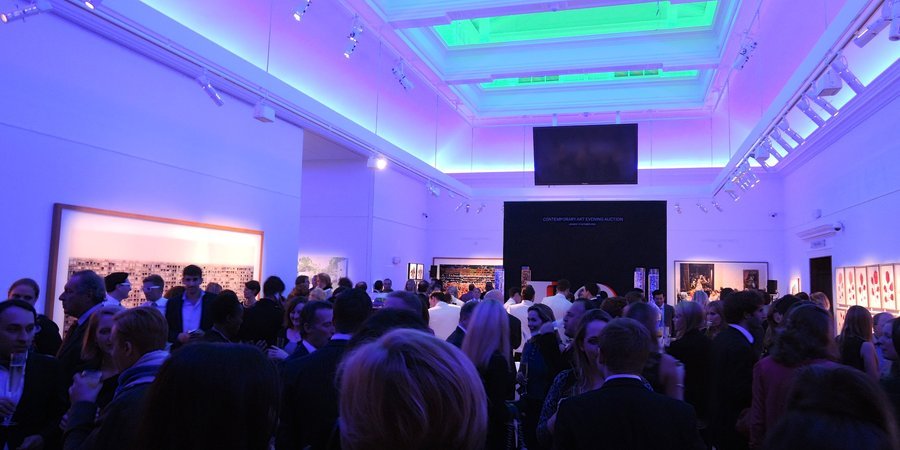 A party at Sotheby's London to preview the house's fall auction
