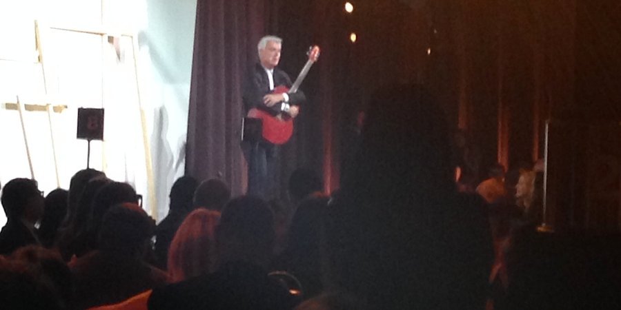David Byrne performs at the Whitney Studio Party