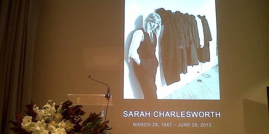 The memorial service for Sarah Charlesworth