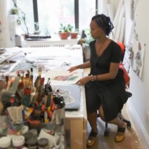 Watch a Video Tour of Wangechi Mutu's Brooklyn Studio