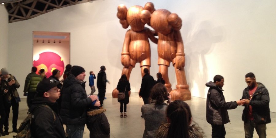 The crowd-pleasing KAWS took over Mary Boone for a show copresented with Emmanuel Perrotin gallery on the Upper East Side.