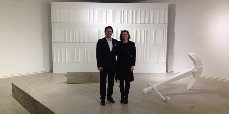 The artist Anton Ginzburg and the show's curator, Claudia Schmuckli